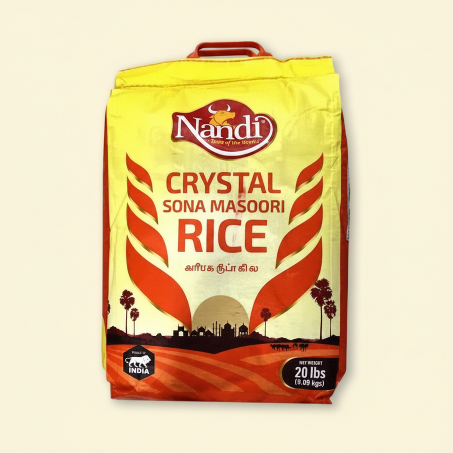 Nandi Crystal Sona Masoori Rice 20 LB