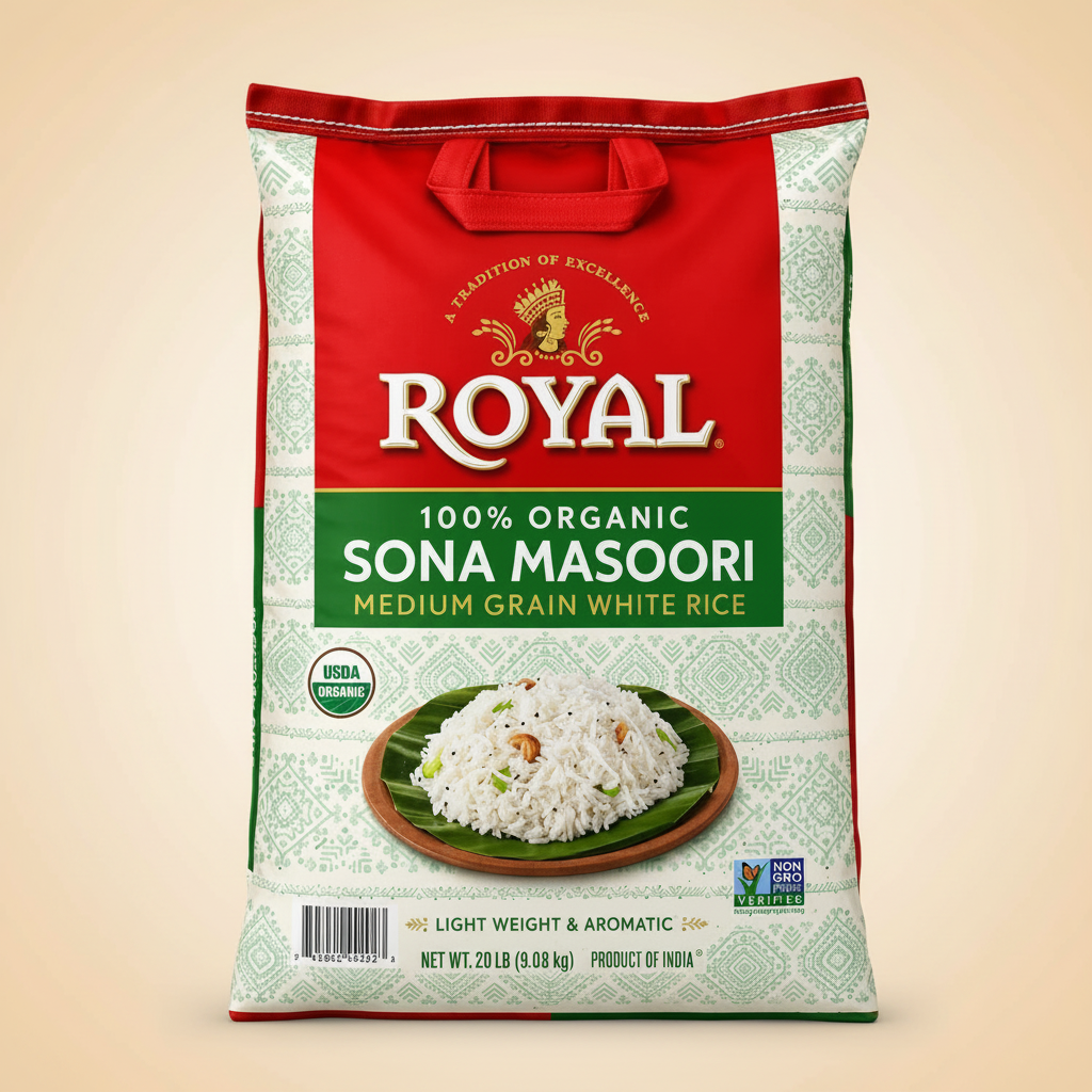 Royal Organic Sona Masoori Rice 20