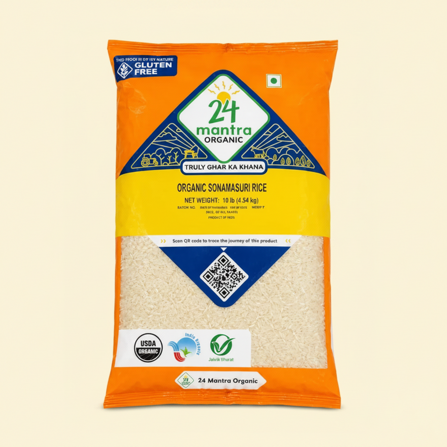24M Organic Sona Masuri Rice 10 Lb