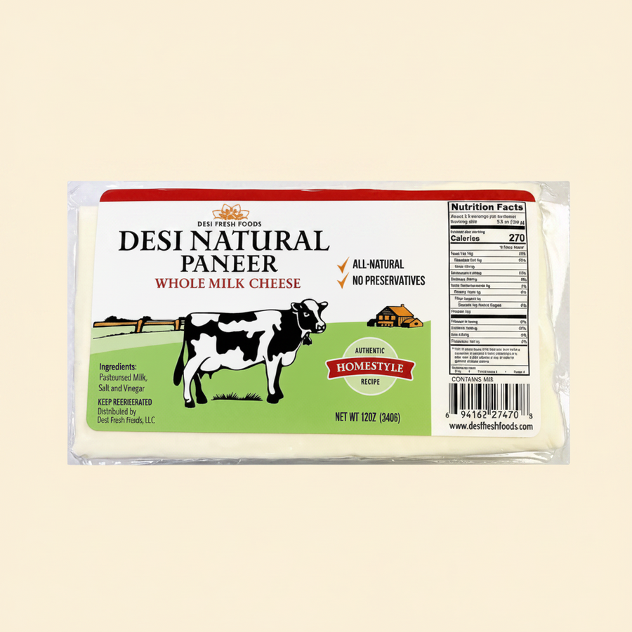 Desi Paneer Whole Milk Brick 12 Oz