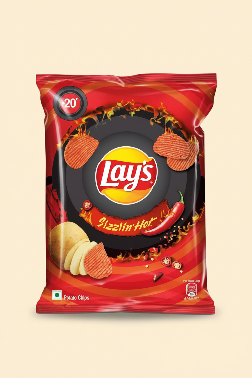 Lay's Sizzlin Hot Indian Chips
