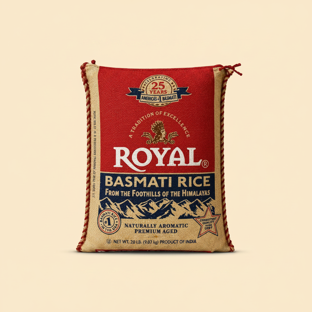 Royal Basmati Rice 20 Lb