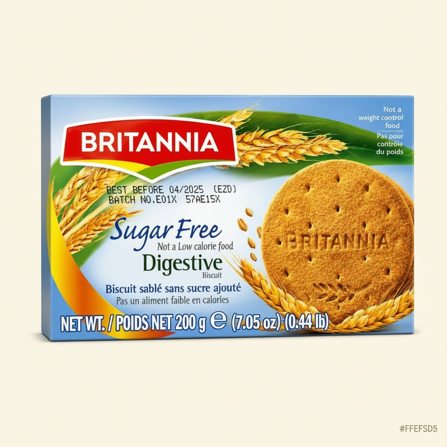 Britannia Digestive Sugar Free Biscuits 7 OZ