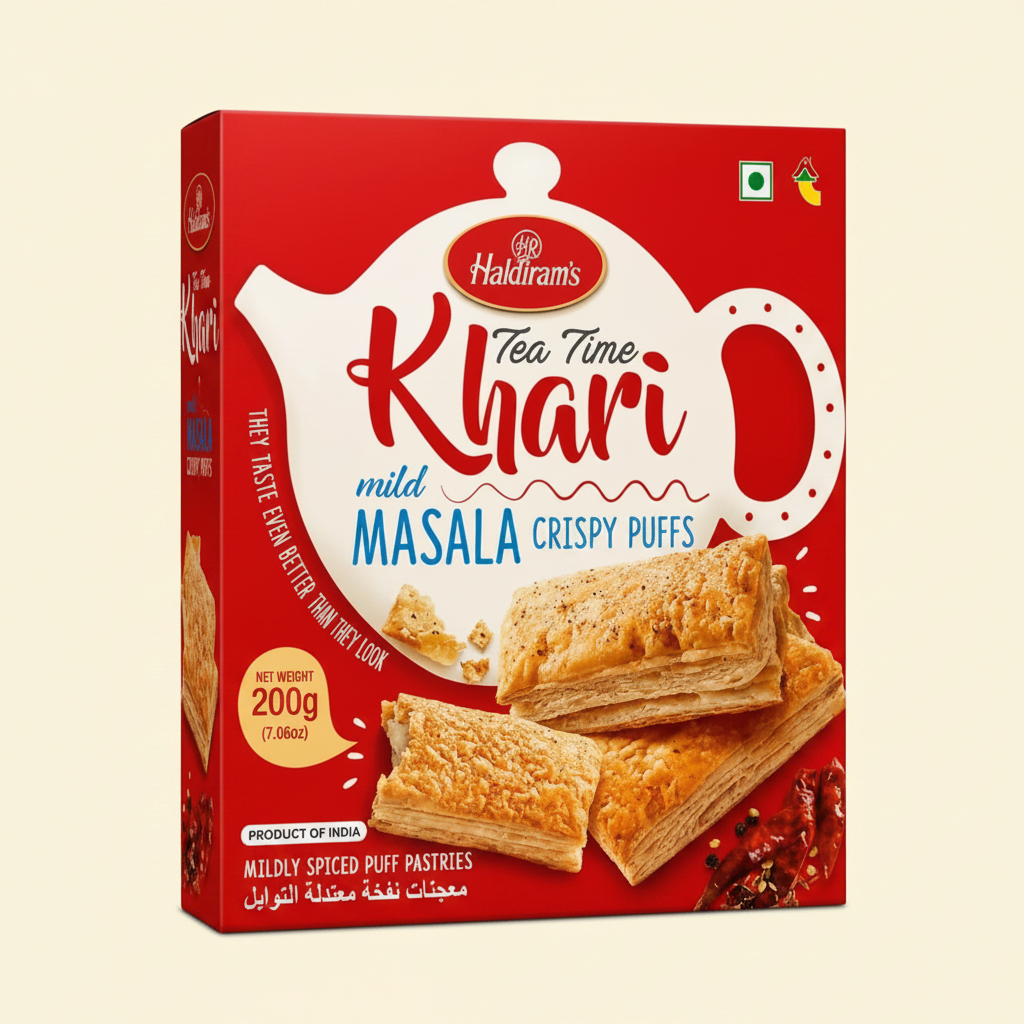 Haldiram Khari Masala Crispy Puffs 200 Gm