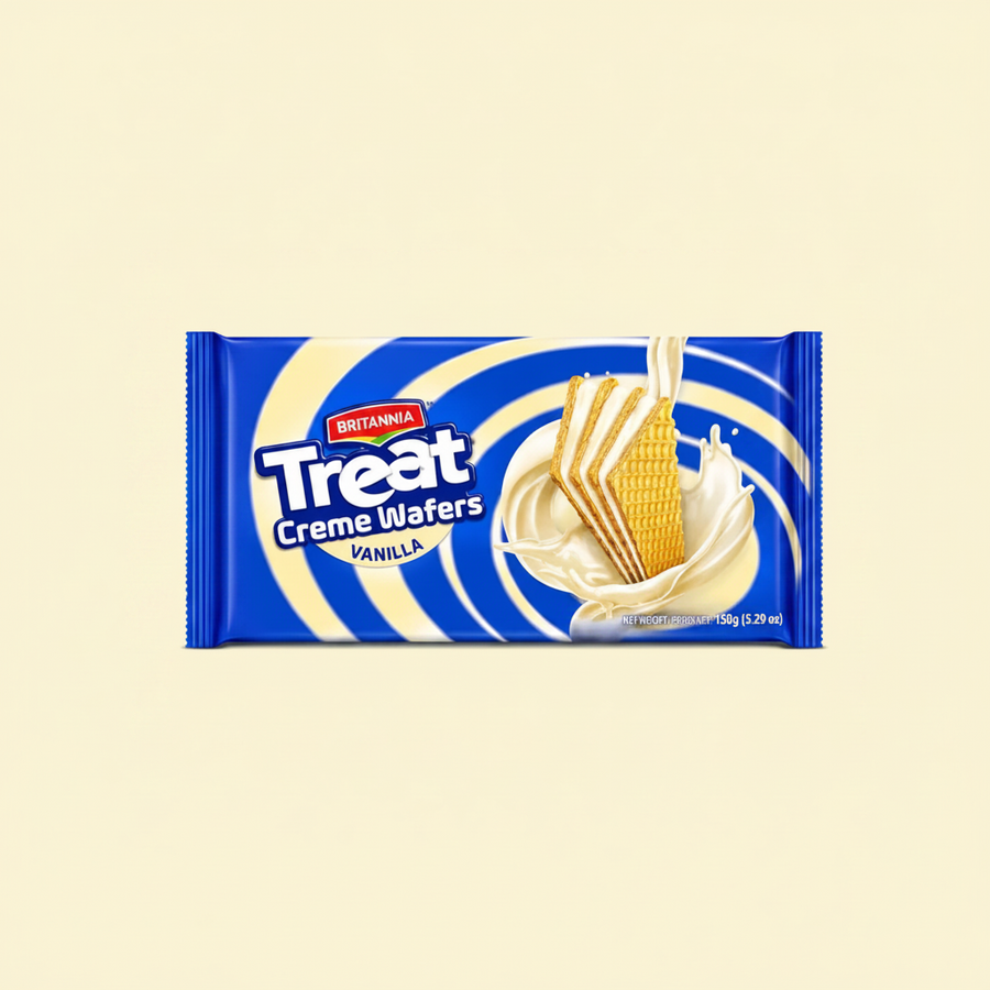 Britannia Treat Vanilla Creme wafers 150 gm
