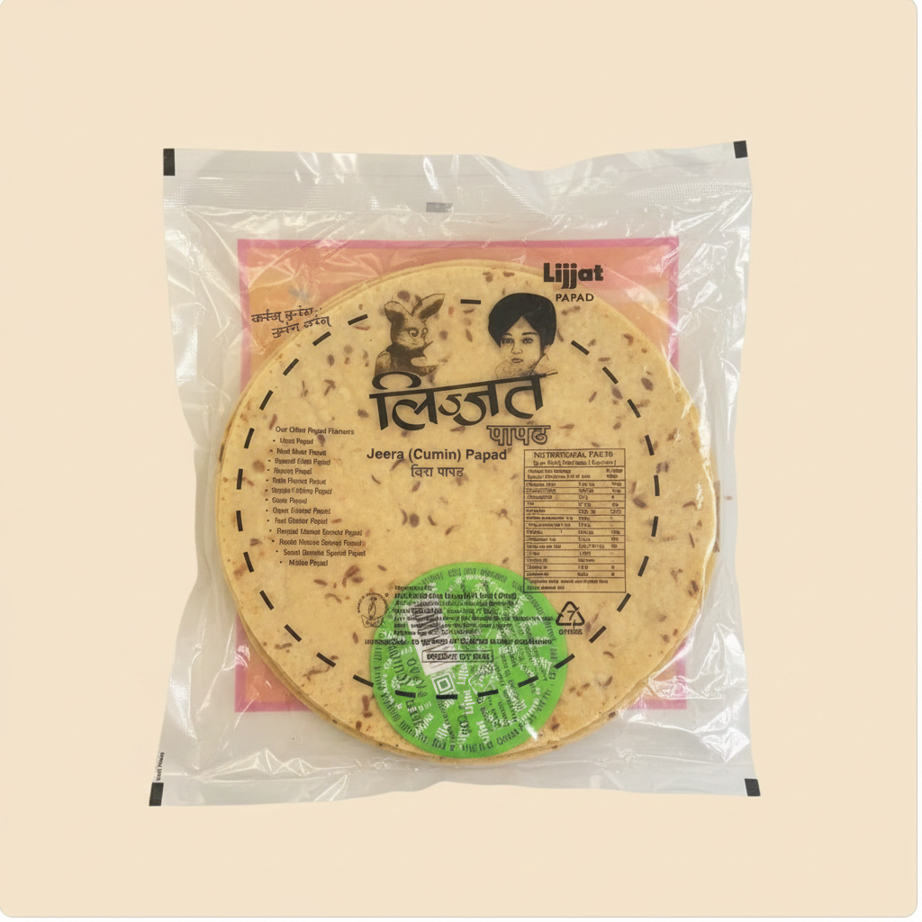 Lijjat Jeera Papad 200 Gm