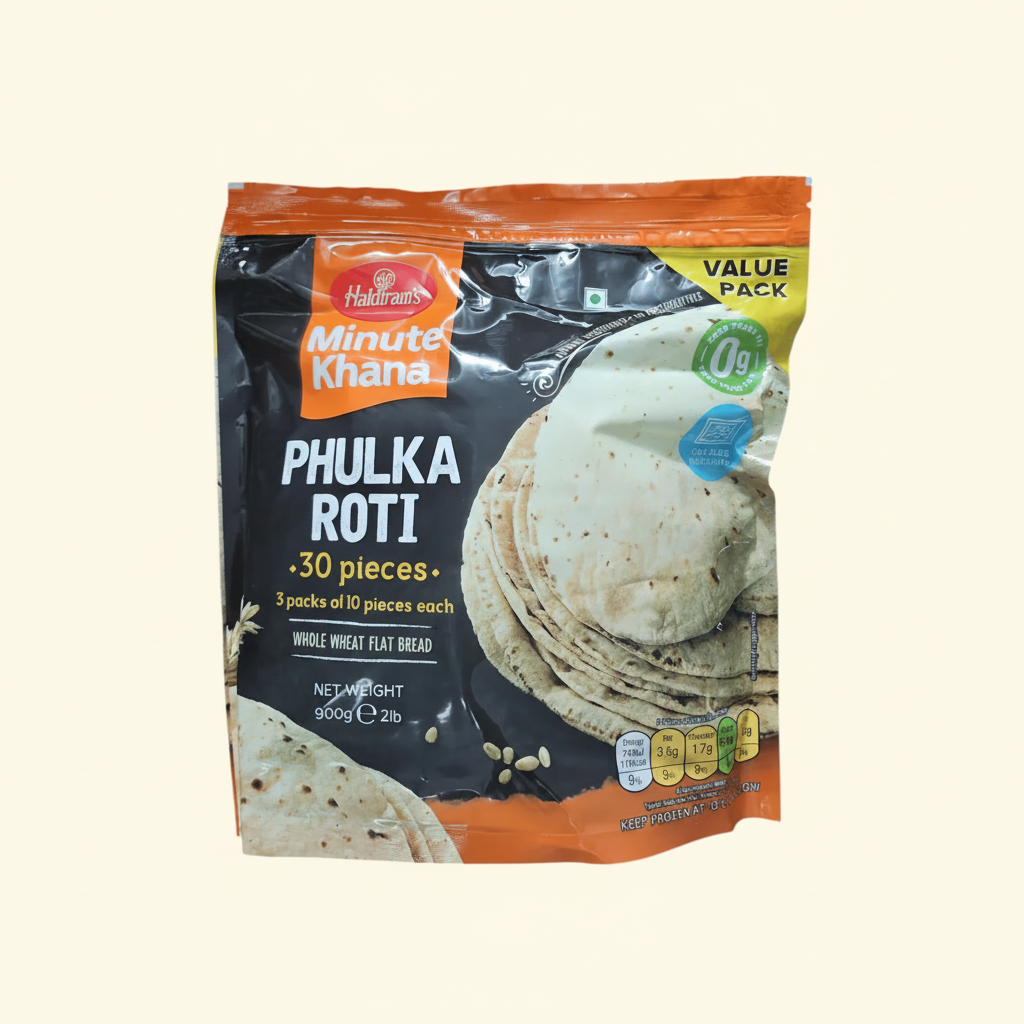 Haldiram Frozen Phulka Roti (Pack of 30)