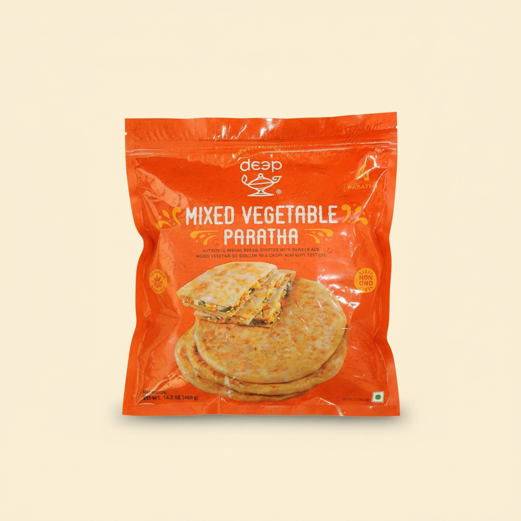 Deep Frozen Mix Veg Paratha (Pack of 4)
