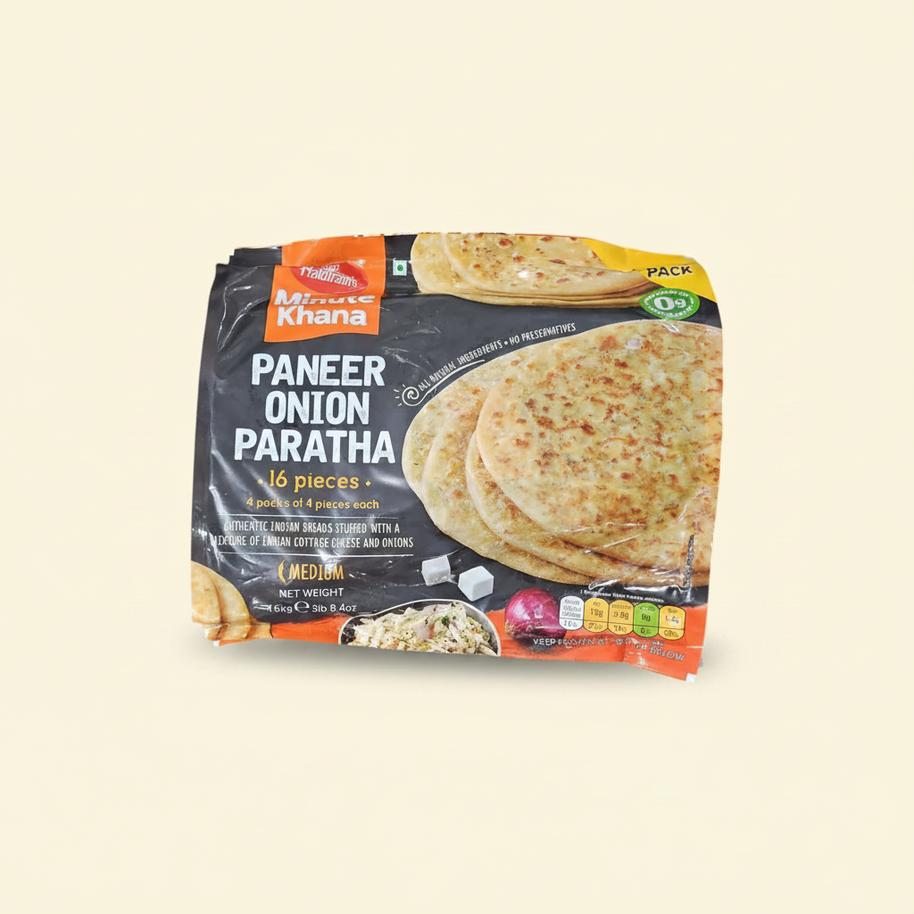 Haldiram Paneer Onion Paratha Value Pack (Pack of 16)
