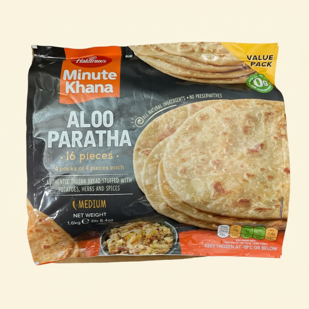 Haldiram Frozen Aloo Paratha 1.6 KG (Pack of 16)