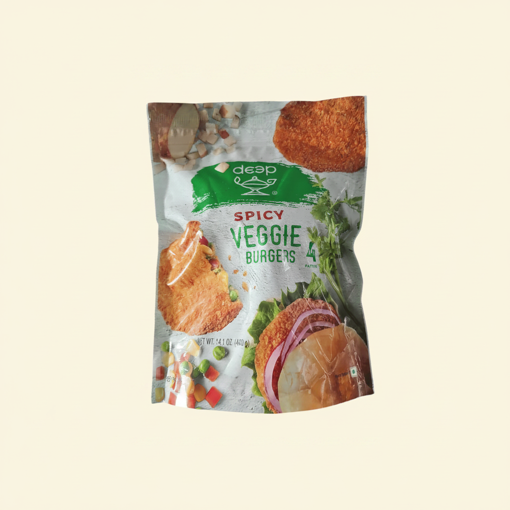 Deep Spicy Veggi Burger (Pack of 4)