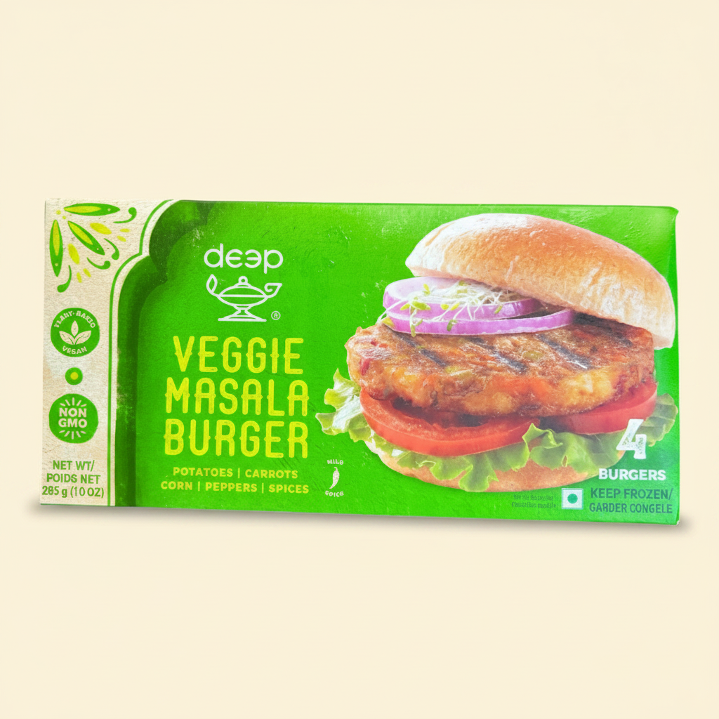 Frozen Deep Veg Masala Burger (Pack of 4)