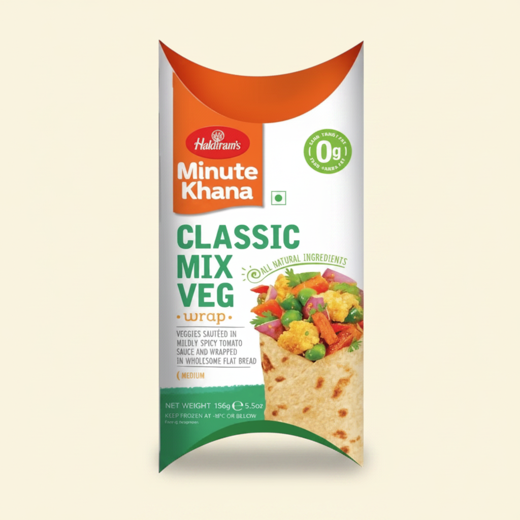 Haldiram Desi Wraps Classic Mix Veg 156 Gm