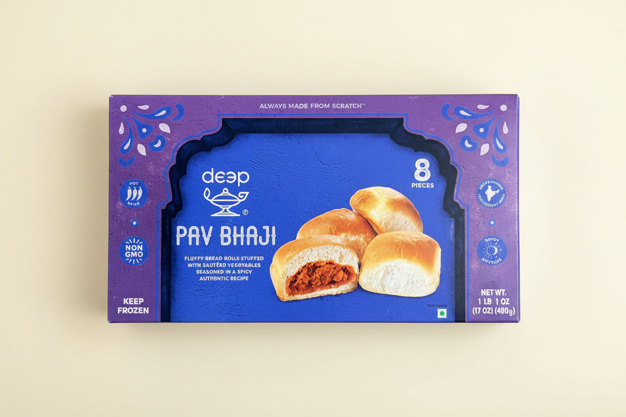 Frozen Deep Pav Bhaji(Pack of 8)