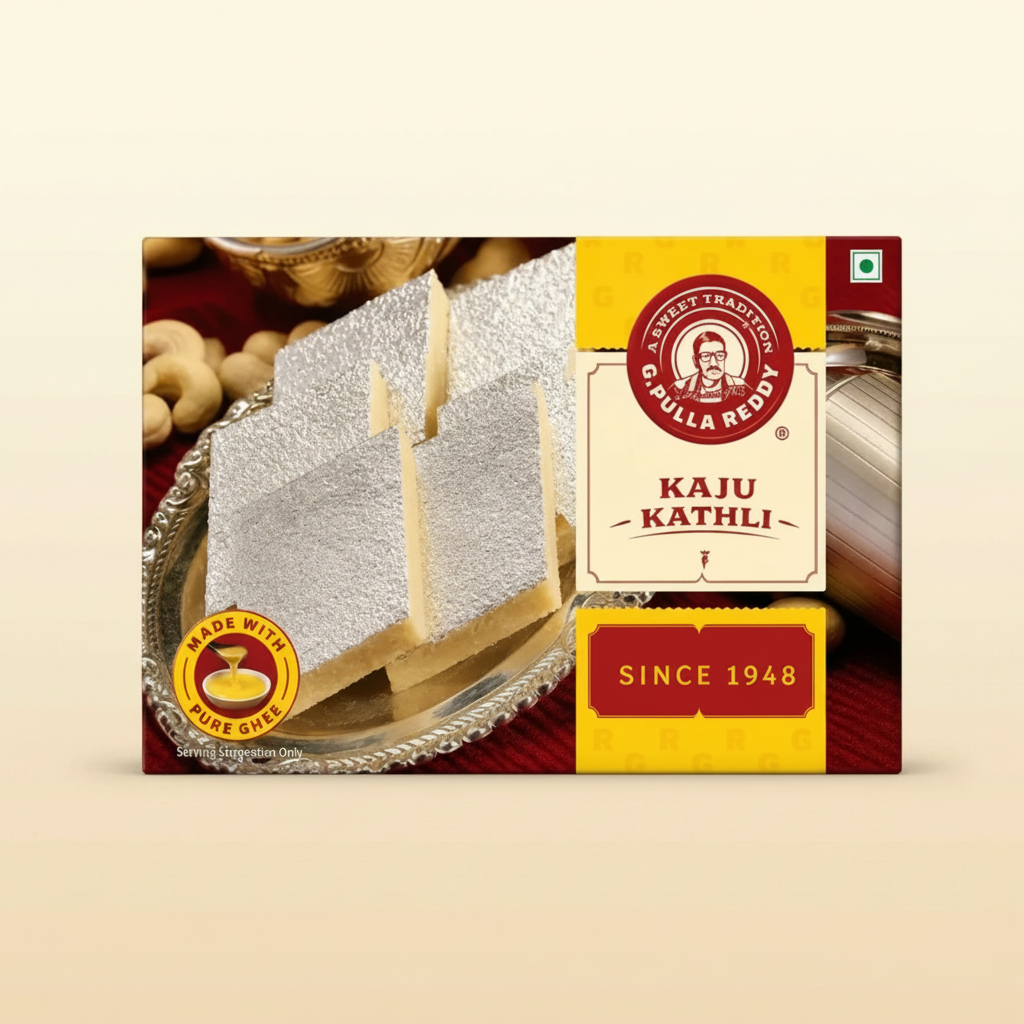G Pulla Reddy Kaju Kathli 250 Gm