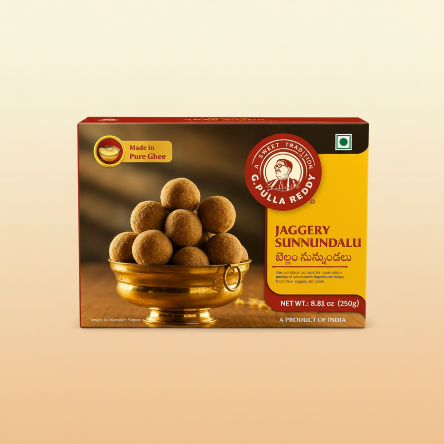 G Pulla Reddy Jaggery Sunundalu 250 GM