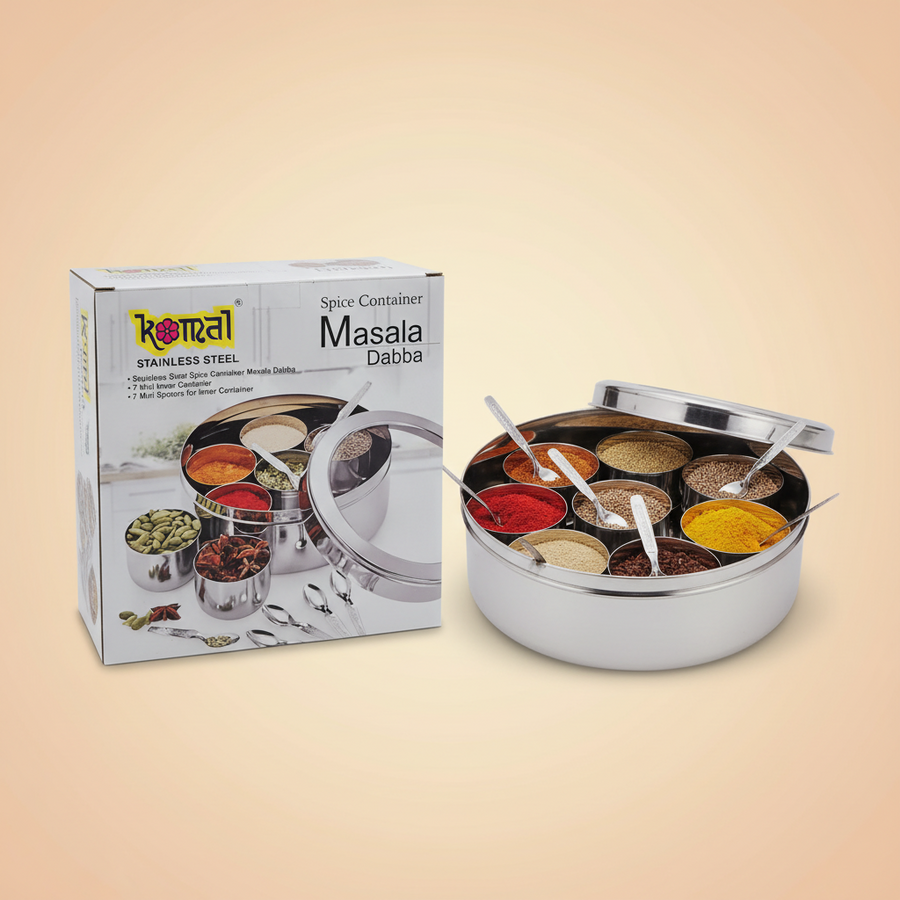 Komal Masala Dabba with SS Plate