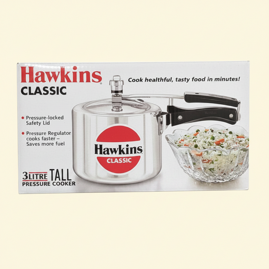 Hawkins Aluminum Pressure Cooker 3 L wide / tall
