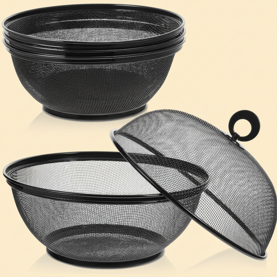 Metal Mesh Food Bowl with Lid