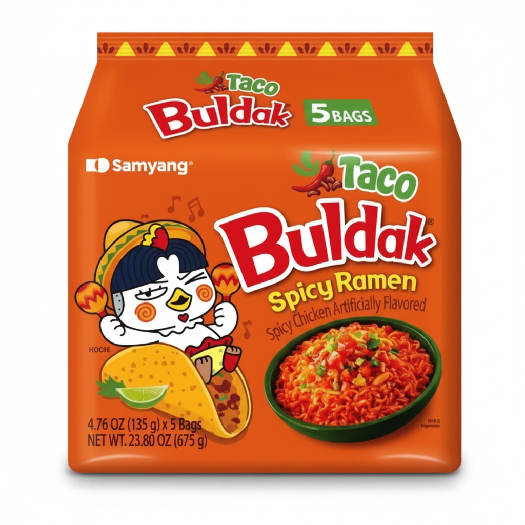 Samyang Buldak Ramen Bags Taco