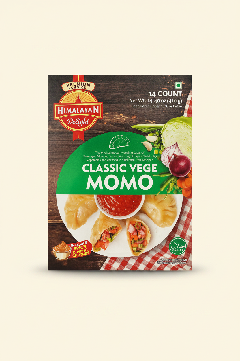 Himalayan Delight Classic Vege Momos, Frozen 14.4 oz