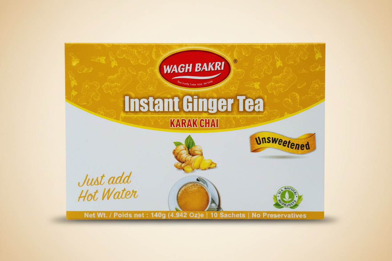 Unsweetened Instant Ginger Tea 140gm #Wagh Bakri